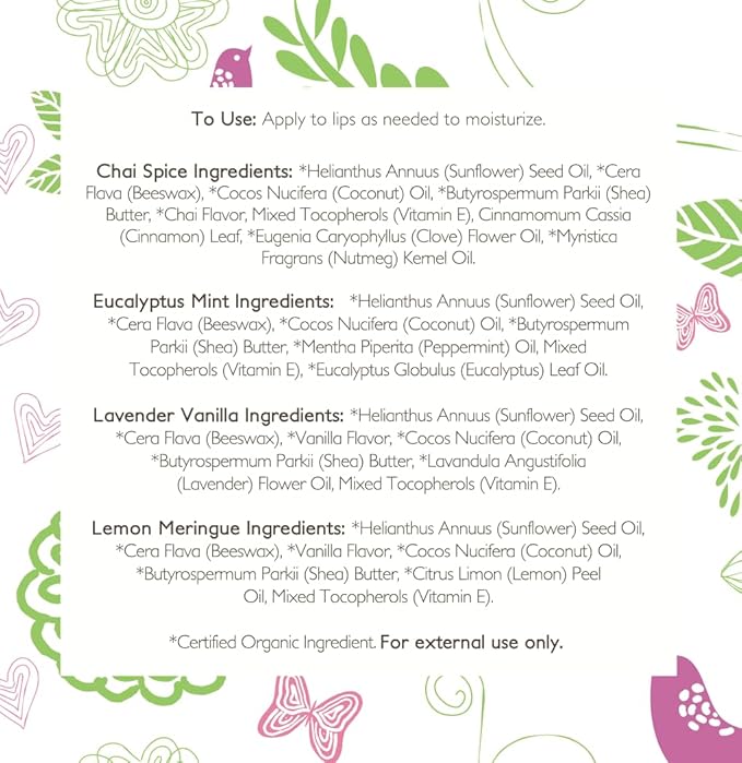 Nature's Silk Lip Balm, Organic (4-pack