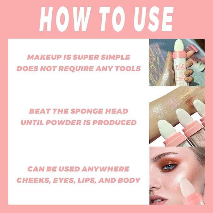 2 Colors Polvo De Hadas Fairy Highlight Stick Pearl White)