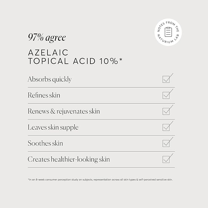 Naturium Azelaic Topical Acid 10% Jumbo, Face & Skin Care Beauty Treatment with Niacinamide & Vitamin C, 2 oz
