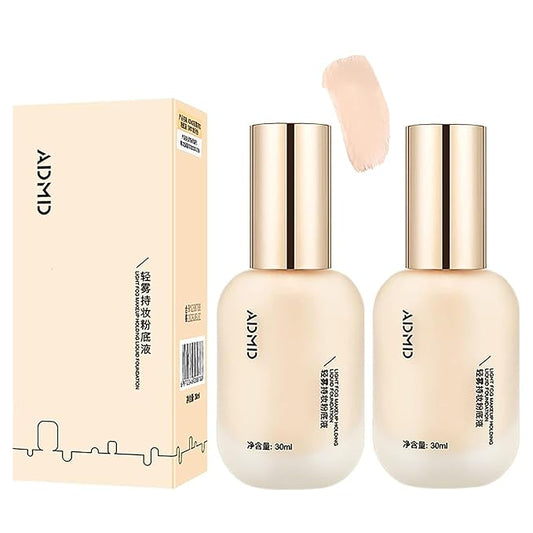 2PC 2023 New ADMD Foundation,admd Liquid Foundation,Hydrating Waterproof Coverage(#02 Natural)