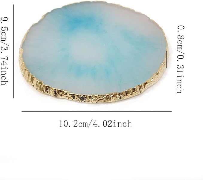 Honbay 2PCS Golden Edge Resin Nail Art Palettes