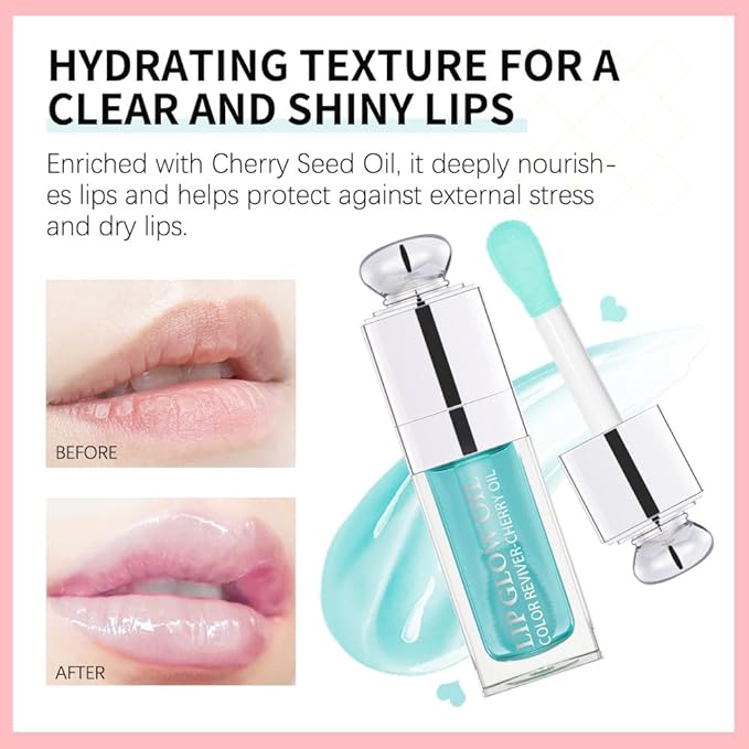 Moisturizing Lip Oil,No-Sticky Gloss Balm Care,Fruit