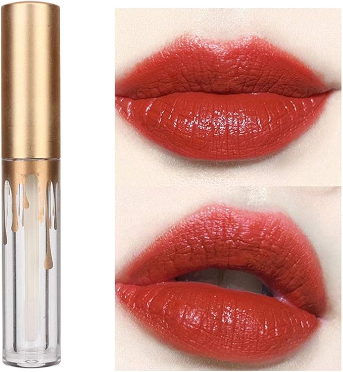 10 pcs Empty Lip Gloss Tubes, Transparent and Glod Plastic Lip Gloss Tube Containers DIY Lipstick Balm Travel Makeup Transparent Bottle With Matte Gold Cap Lip Gloss Bottles