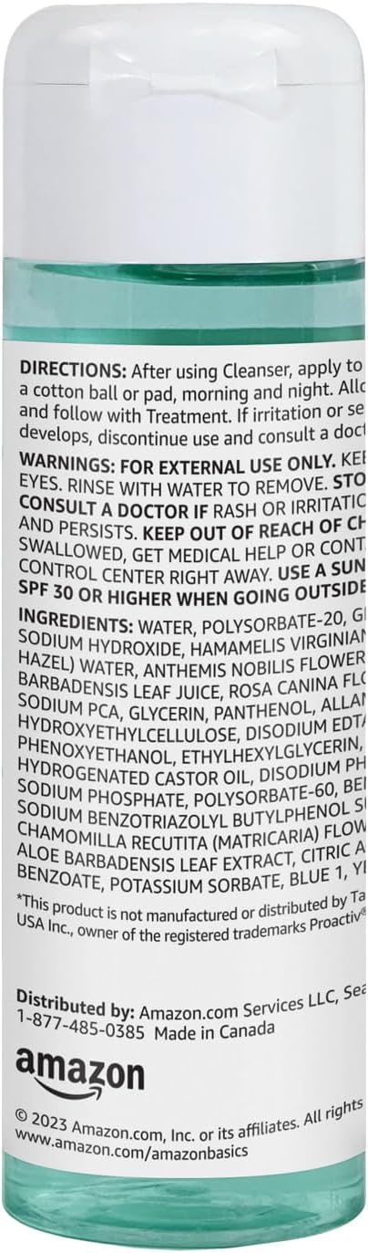 Amazon Basics 3-Step Acne Remedy System Toner, 4 Fluid Ounces, 1-Pack