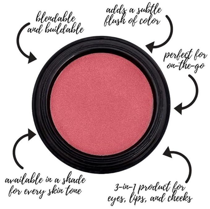 Gabriel Cosmetics Multi Pot (Conch - Rose/Silver Shimmer),3-in-1 Lips, 08 oz