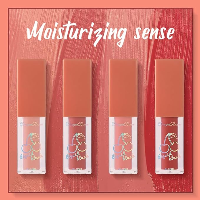 Liquid Blush 4Pcs Set Makeup for Cheeks Matte