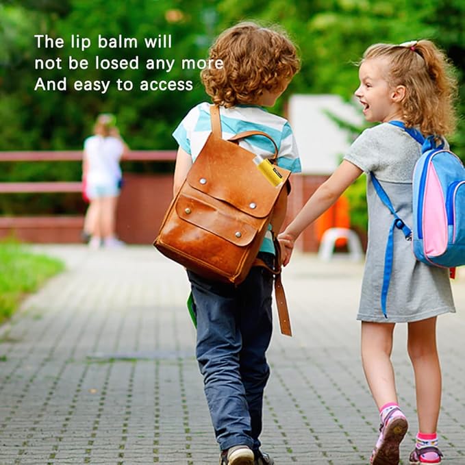 WK IEASON Lip Balm Holder Keychain with Clip, Tight-knit