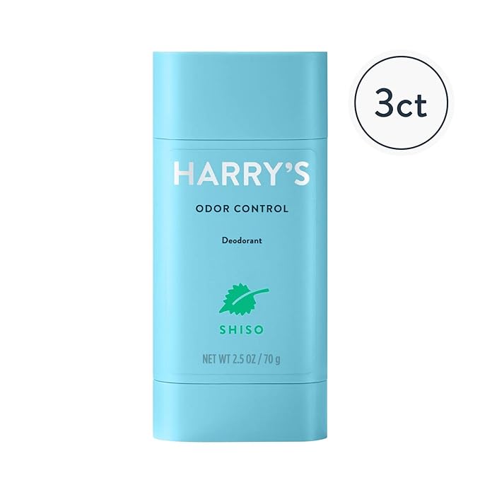 Harry's Aluminum Free Deodorant for Men - Odor Control, Shiso Scent, 2.5 Oz, 3-Pack, Men Deodorant Aluminum Free