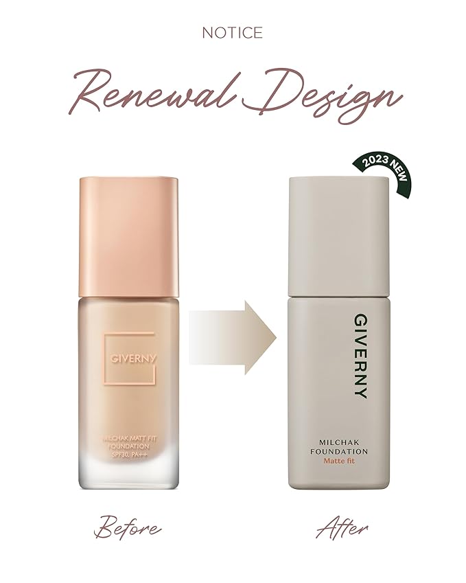 GIVERNY Milchak Matt Fit Foundation #ight beige - 1.01 fl.oz. 21 L