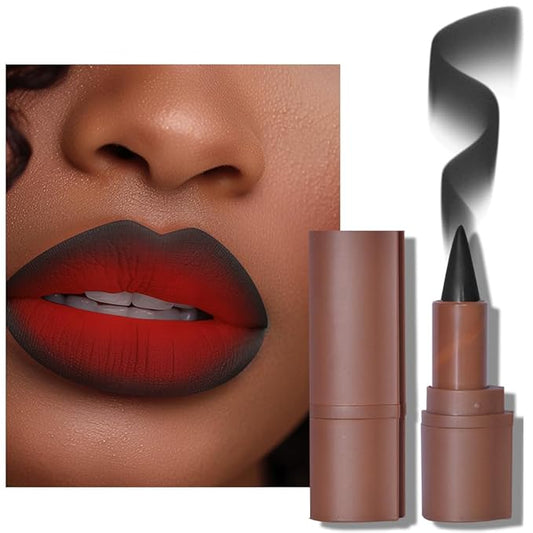 2-in-1 Gradient Lip Liner and Lipstick Lip Combo Set - Achieve Flawless Contour and Gradual Ombre Effect with Easy-to-Use Crayon Form and Cone Tip (08# Dark, 1 Count (Pack of 1))