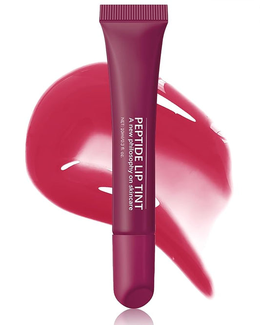 Tinted Lip Balm-1Pcs Raspberry Peptide Hydrating Lip T