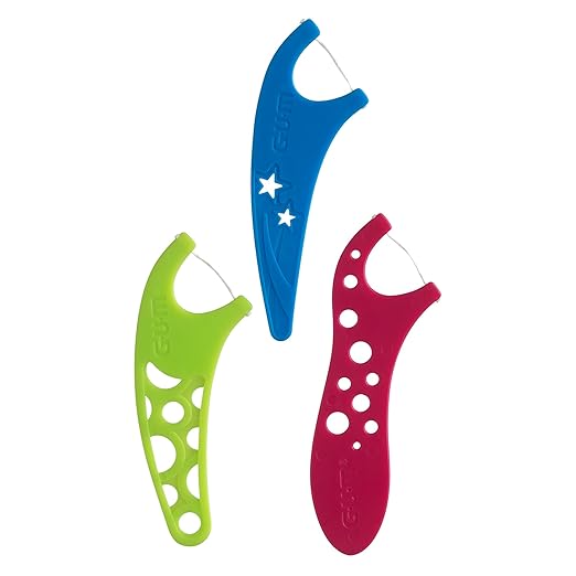 GUM Crayola Kids Flossers with Fluoride - Designed for Little Hands - Fun Grape Flavor - Easy to Use Kids Floss Picks for Children Ages 3+, 40 Count (Pack of 6)