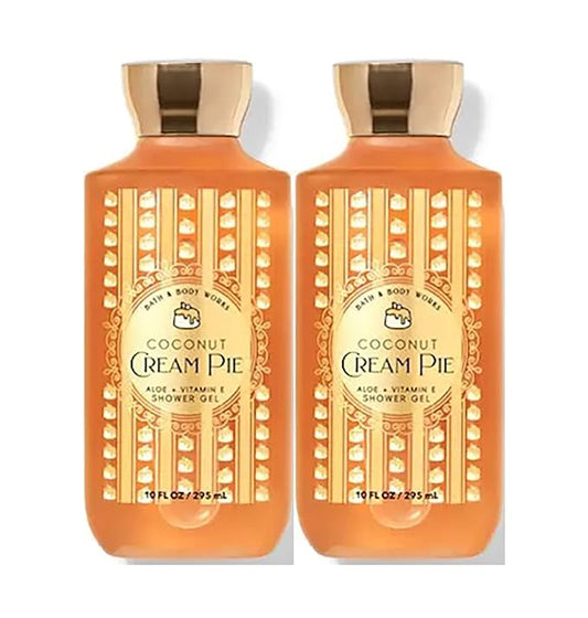 Bath and Body Works Coconut Cream Pie Shower Gel Gift Sets 10 Oz 2 Pack (Coconut Cream Pie)