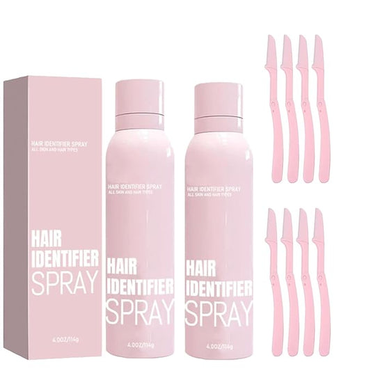 2PCS Hair Identifier Spray for Face Shaving，face hair identifier spray，Moisturizing And Skin Care Set Spray，suitable for all skin types (Spray Plus Razor)