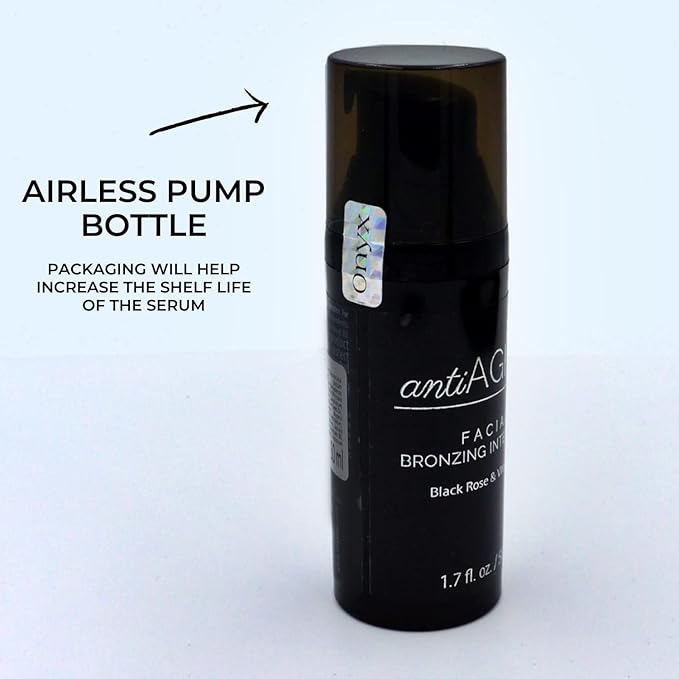 Onyx Anti-Aging Indoor Face Tanning Lotion - Accelerates Tanning, Hydrates & Protects Skin Aging, Intense Tanning Moisturizer, 1.7 fl oz