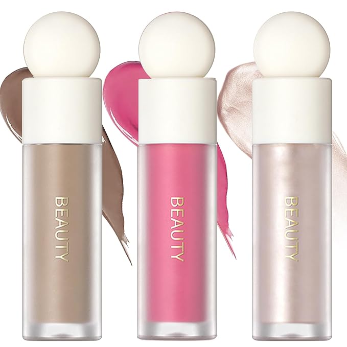 Erinde 3 Colors Liquid Highlighter Blush Contour Set,