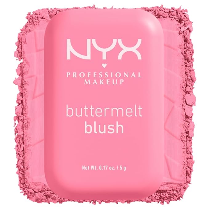 NYX PROFESSIONAL MAKEUP Buttermelt Powder Blush, Fade and Transfer-Resistant Blush, Up to 12HR Make Up Wear, Vegan Formula - Butta Together
