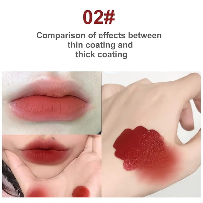 KWOLYKIM Pink Bear Matte Velvet Lip Gloss, Moisture Smooth Lip Glaze Waterproof Long Lasting Lip Stain Cute Beauty Makeup Nude Pink