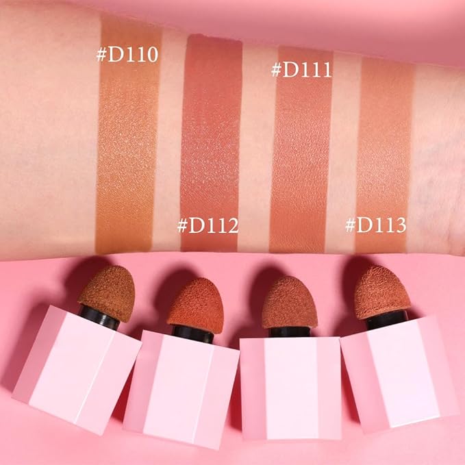 evpct 2Pcs Soft Cream Velvet Liquid Blush Makeup & D113