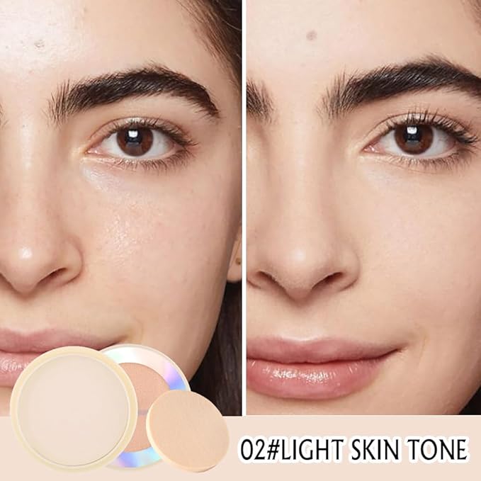 Oil Control Face Pressed Powder, Ultra-Fine Lightweight Face