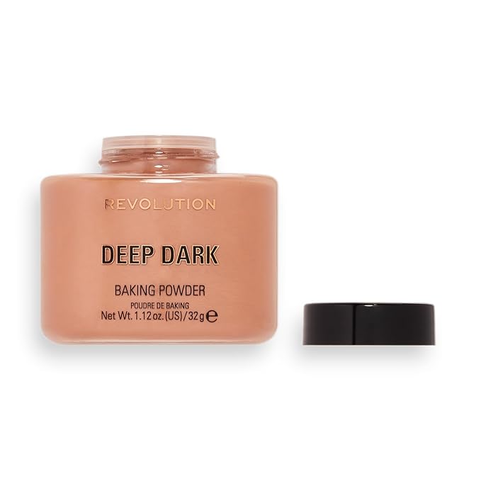 Revolution Beauty, Loose Baking Powder, Makeup Setting Powder, Deep Dark, 1.13 Oz