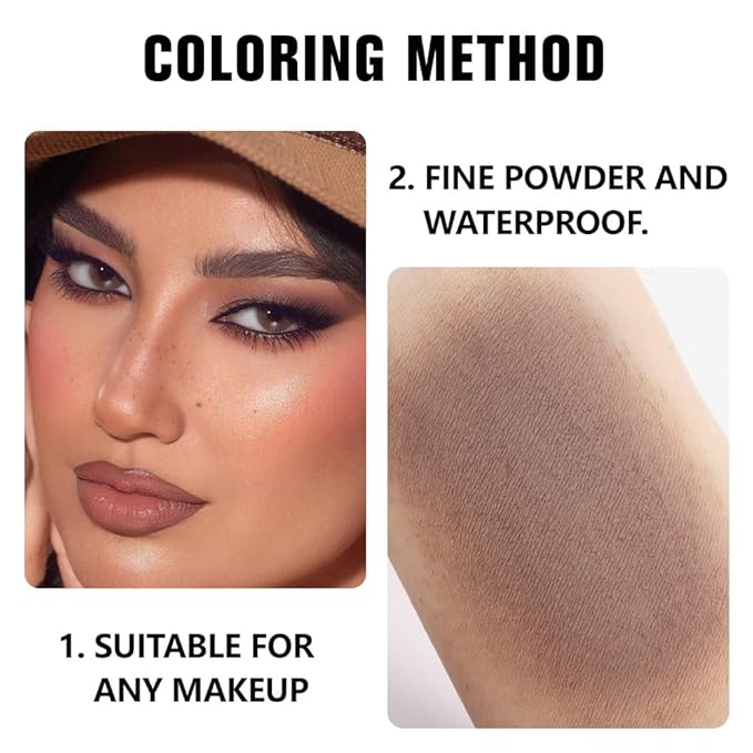 evpct Matte Brown Single Eyeshadow Palette Makeup for Older Women, Light Cocoa Brown Cream Eye Shadow Palette Makeup Singles for Older Women Matte, High Pigment Waterproof Monochrome Mini Eyeshadow