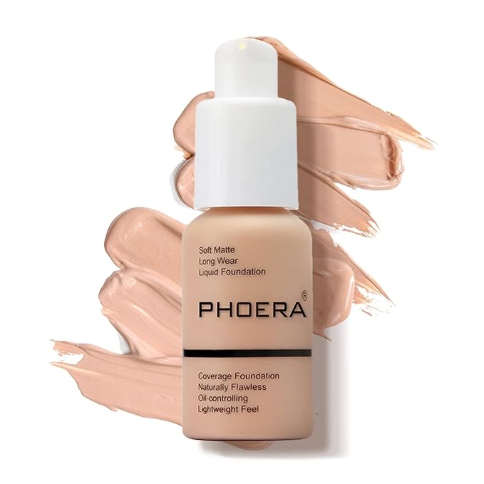 PHOERA Foundation Makeup Naturally Liquid Foundation Full Coverage 30ml