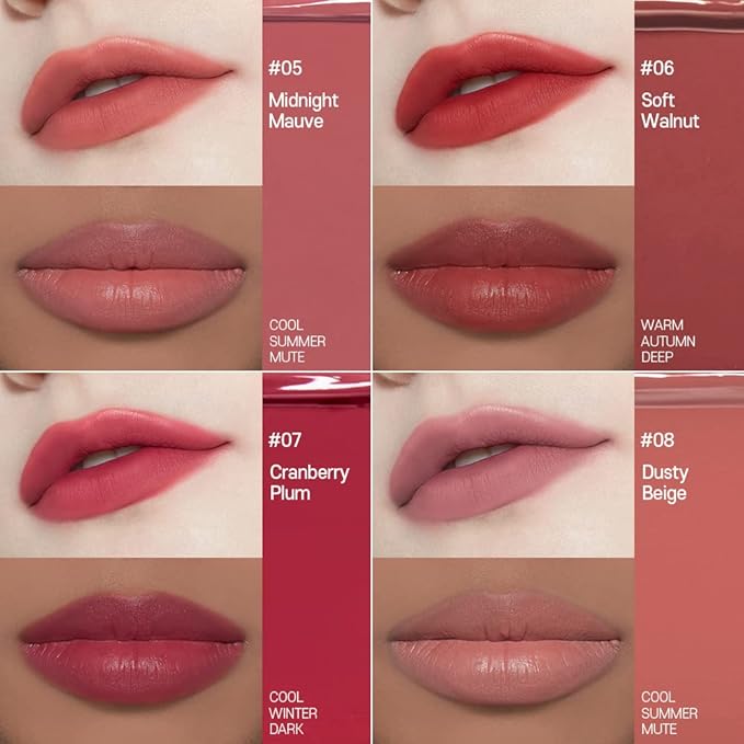 ETUDE Fixing Tint 4g | Long Lasting, High Pigmented Liquid Lipstick, Lip Stain, Waterproof, Lightweight matte finish, Full Coverage (#07 Cranberry Plum)