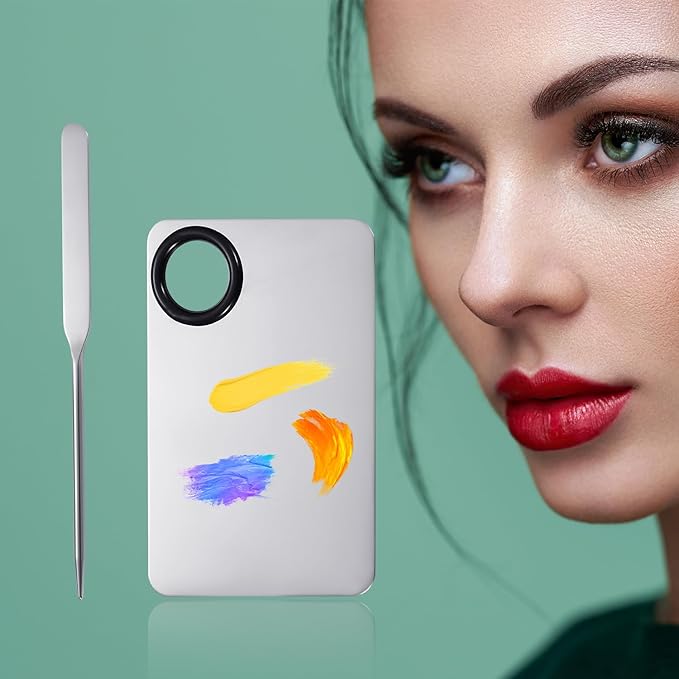 Foundation Spatula, Stainless Steel Makeup Mixing Palette