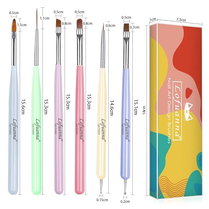 Nail art brushes set lofuanna