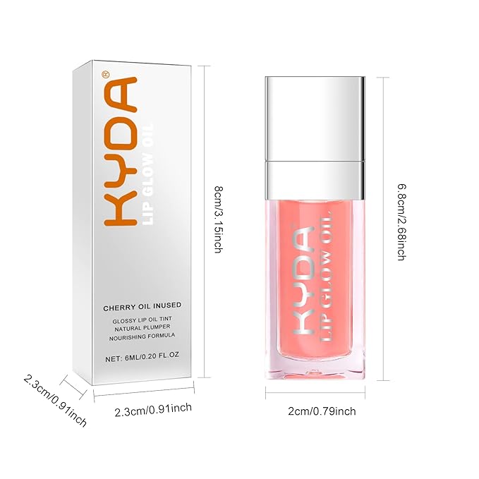 KYDA Hydrating Lip Glow Oil, Moisturizing Lip Oil,