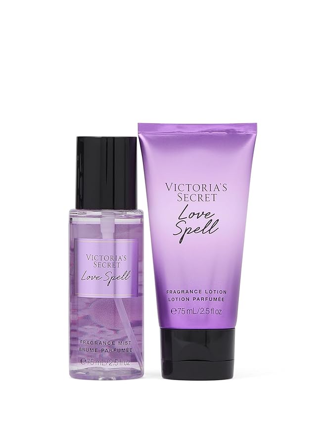 Victoria's Secret Love Spell Mini Fragrance Duo Gift Set, Notes of Cherry Blossom and Fresh Peach