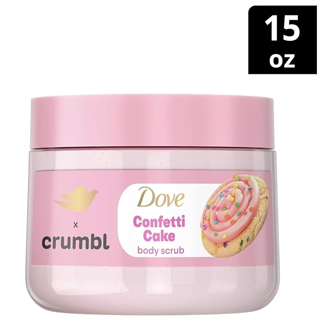 Dove Moisturizing Body Wash & Scrub | Confetti Cake Scent | 20oz Wash + 15oz Scrub | Limited Edition