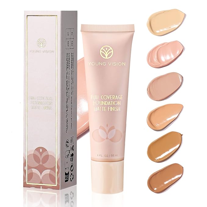 YOUNG VISION Full Coverage Longwear Foundation, Matte Finish,