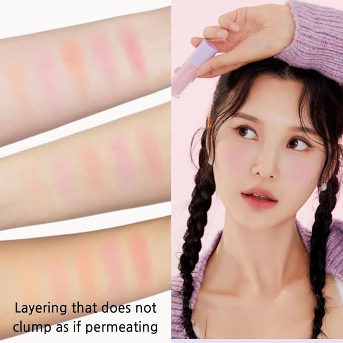 Fluffy Air Blusher 5 Colors - Lightweight Melting DUSTY ROSE)