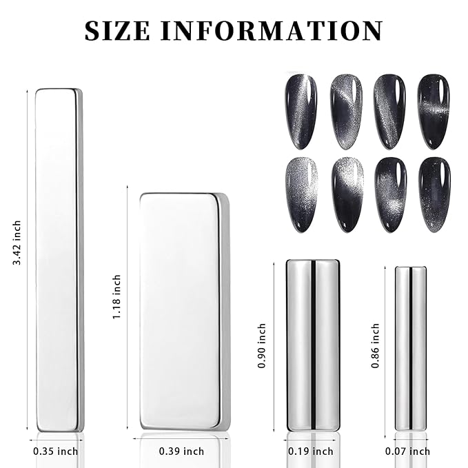 Wokoto 9pcs nail magnets for