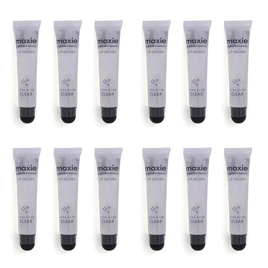 Maxie by Plantico Beauty Clear Lip Polish bulk (12 Pieces) CLEAR/ALOE (Original Clear, 12 PCS)