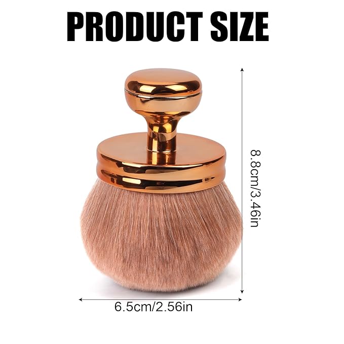 Large Self Tanning Brush, Oval Body Makeup Brush with Wide Brush Head Self Tanner Brush Applicator Sunscreen Brush for Makeup Legs Arms Face Body (Rose Gold)
