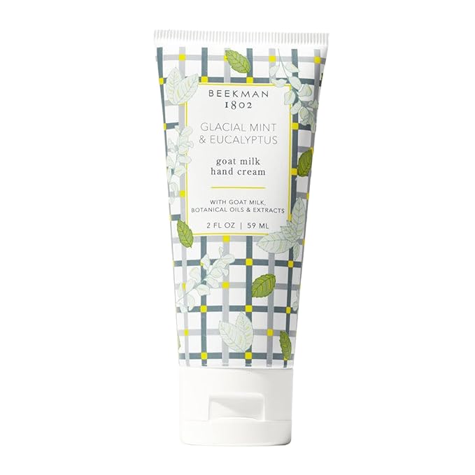 Beekman 1802 Glacial Mint & Eucalyptus Hand Cream - 2 oz - Scented - Nourishes, Hydrates & Repairs - With Goat Milk, Shea Butter & Glycerin - Non-Greasy - No Irritation - Good for Sensitive Skin