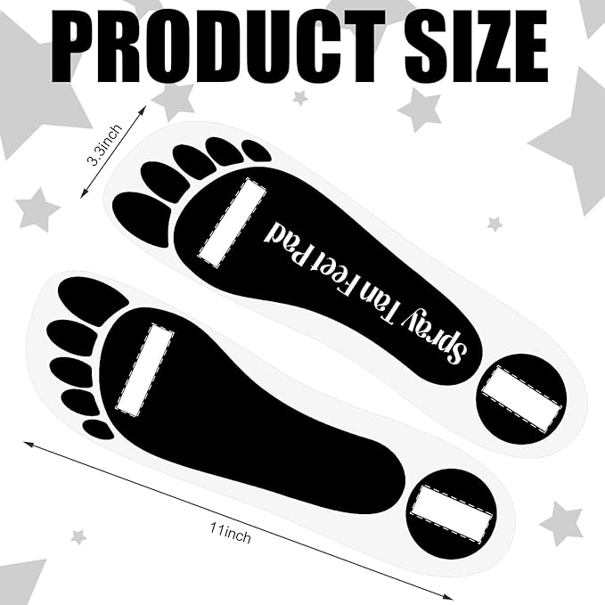 Nuenen 120 Pairs Spray Tan Feet Pads Protectors Disposable Adhesive Spray Tanning Pads Sticky for Sunless Spray Tanning Lasting Tent Protect Foot, 240 Feet
