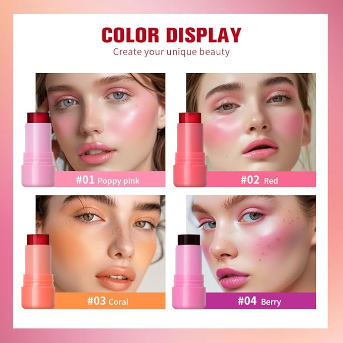 Jelly Cooling Blush Stick, Milk Water Tint, Clear 0.17oz