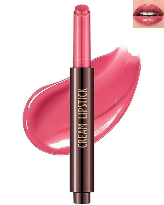 Hydrating Shimmer Lipstick,Moisturizing Jelly Lip Gloss,Shine Pink Red Lipstick Pen, Long Lasting Waterproof Tint Lip Balm Plumping Lip Stain Pen,Women's Day Makeup Gift for Women-03#