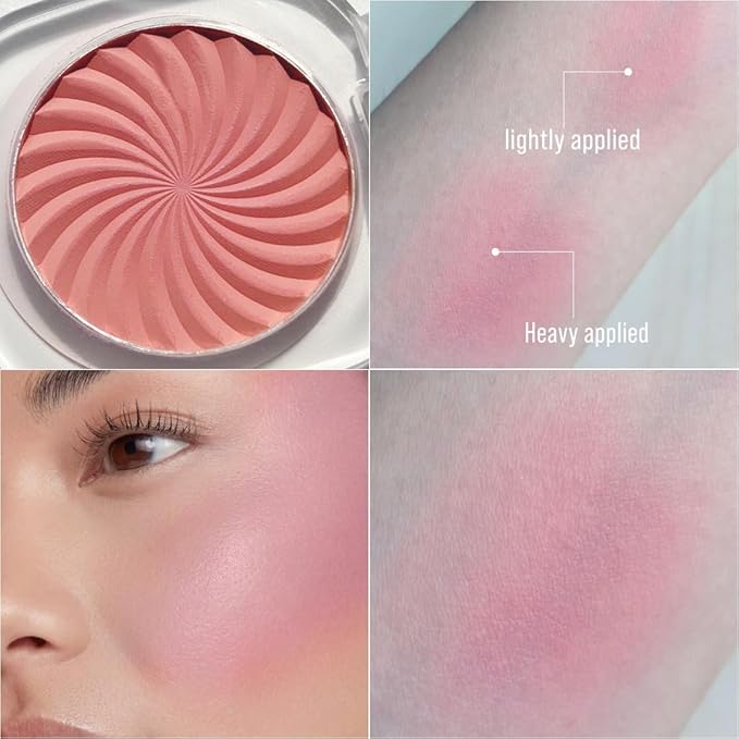 Cheeky Blush Compact for Face Cheeks, Talc Free Blusher Palette, Matte Powder Makeup, Natural Healthy, Mauve Pink Magenta Peach Red, Vegan Cruelty Free
