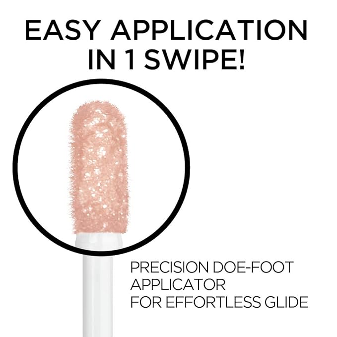 L'Oreal Paris Brilliant Eyes Shimmer Liquid Eye Shadow, Longwearing Lasting Shimmer, Crease Resistant, Flake-Proof, Precision Applicator, Quick Dry, Non-Greasy, Crystal Shine, 0.1 oz.