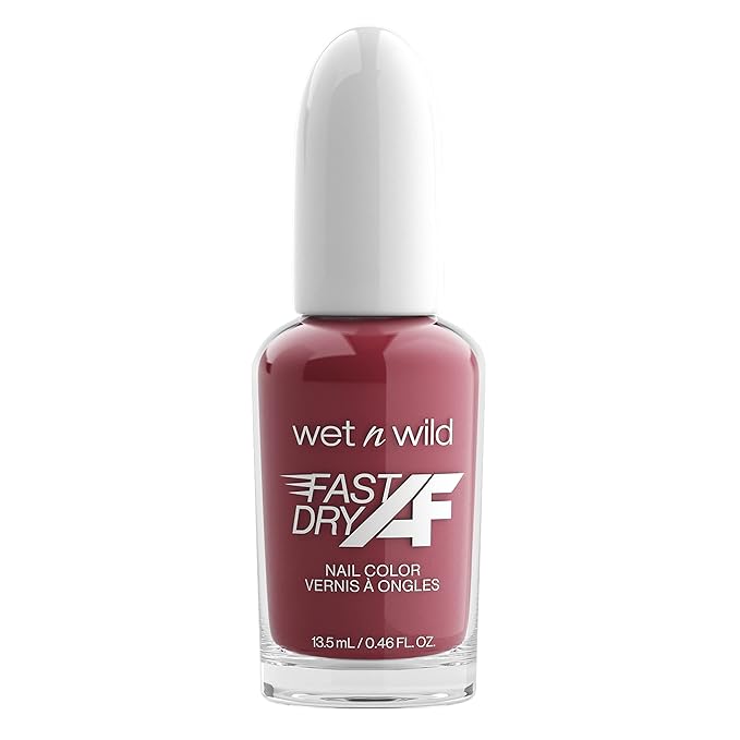 wet n wild Fast Dry AF Nail Polish, Quick 40 Second Dry Time, Long Lasting High-Shine - Happy Rosy Day
