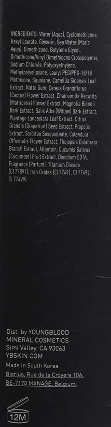 Youngblood Liquid Mineral Foundation, Sand, 17 Shades, Vegan, Cruelty-Free, Gluten-Free