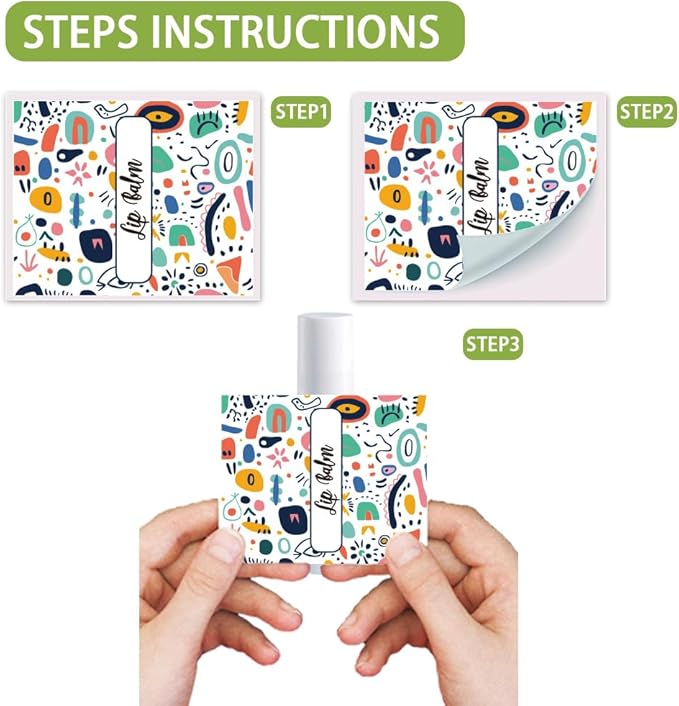 OLYCRAFT 100Pcs Self-Adhesive Lip Balm Tag