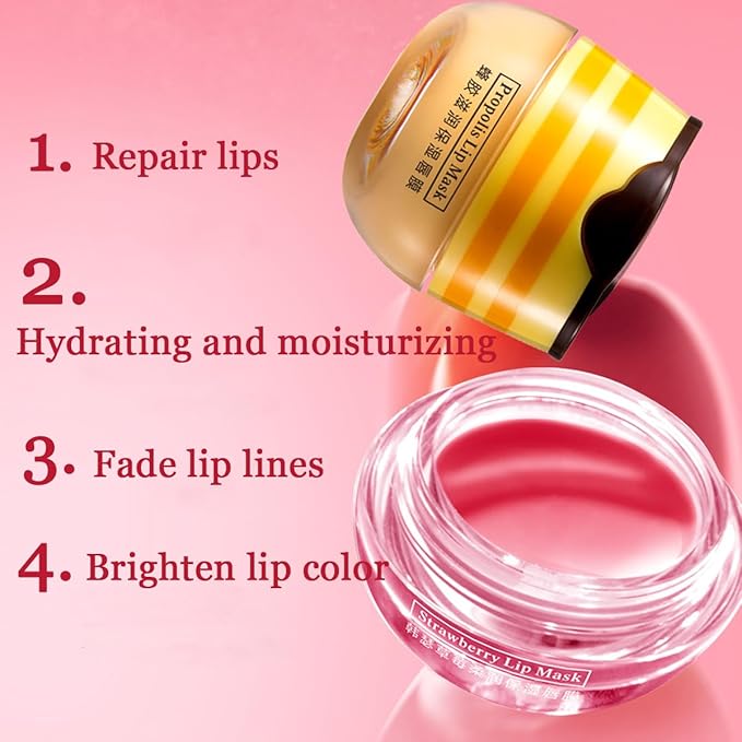 2 Pcs Bee Lip Balm Honey Wrinkle