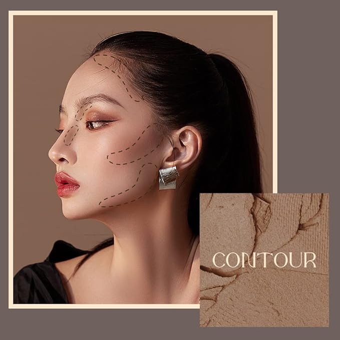 Highlighter & Contour & Blush 3 in 1 Compact Make-up