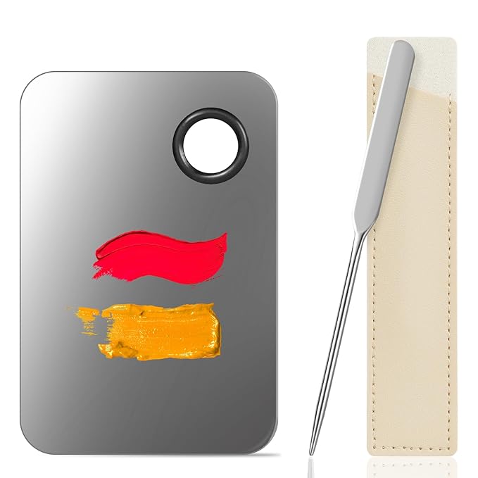 3PCS Makeup Mixing Palette, Stainless Steel Cosmetic Makeup